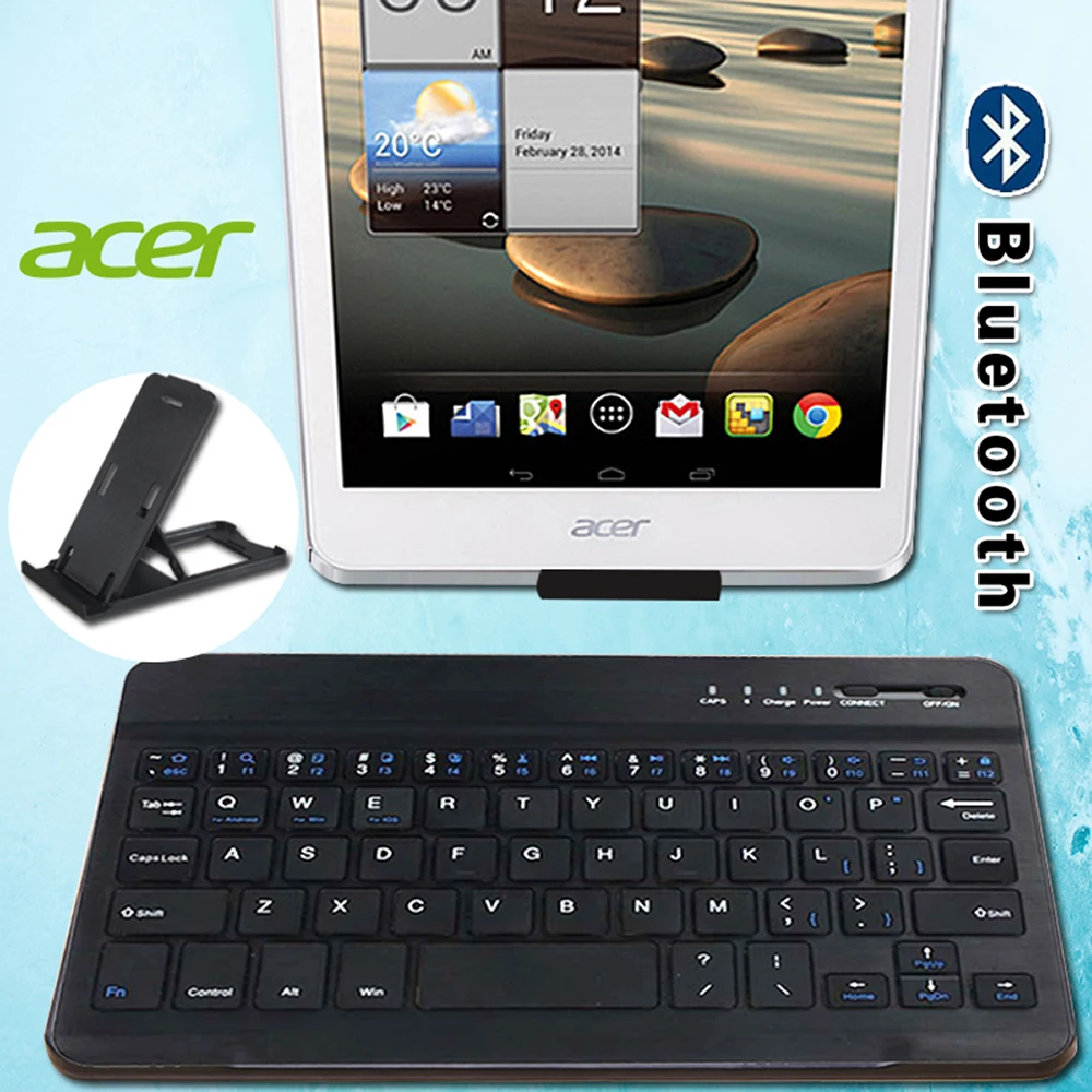 

Перезаряжаемая Беспроводная Bluetooth-клавиатура для планшета Acer Iconia One 7/One 8/Iconia A1-830/Tab 7 8 B1/Talk S/Predator 8