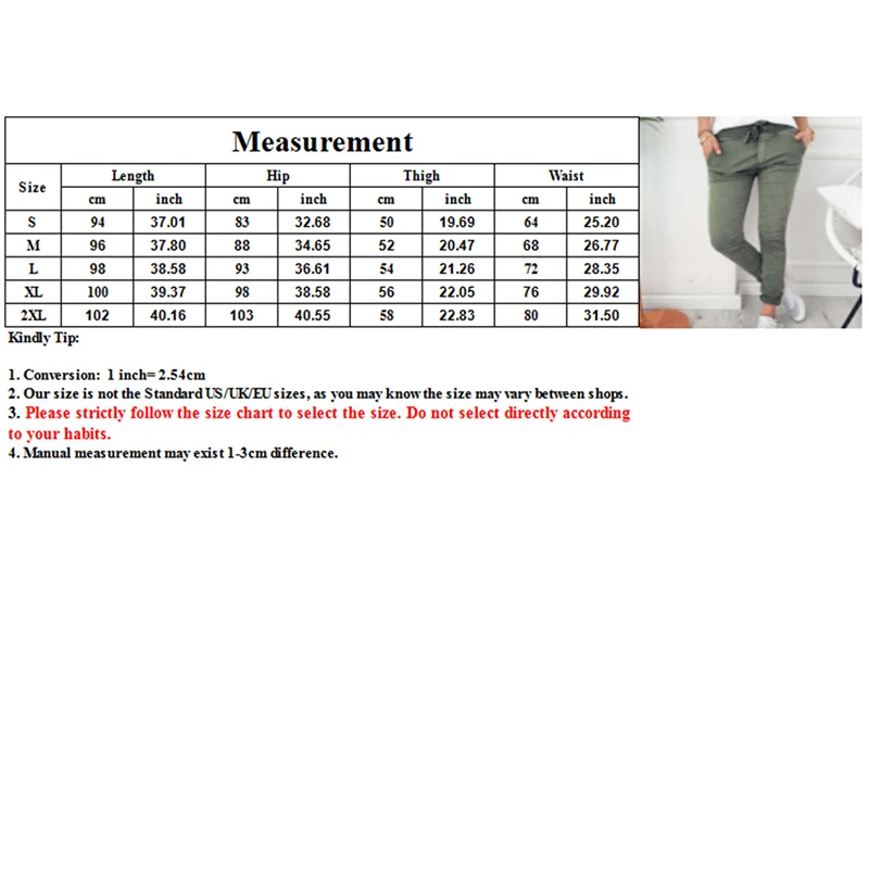 

2021 Fashion Spring Autumn Skinny Women Pencil Pants Pocket Elastic Waist Trousers Casual Slim Women Pants Drawstring 846123