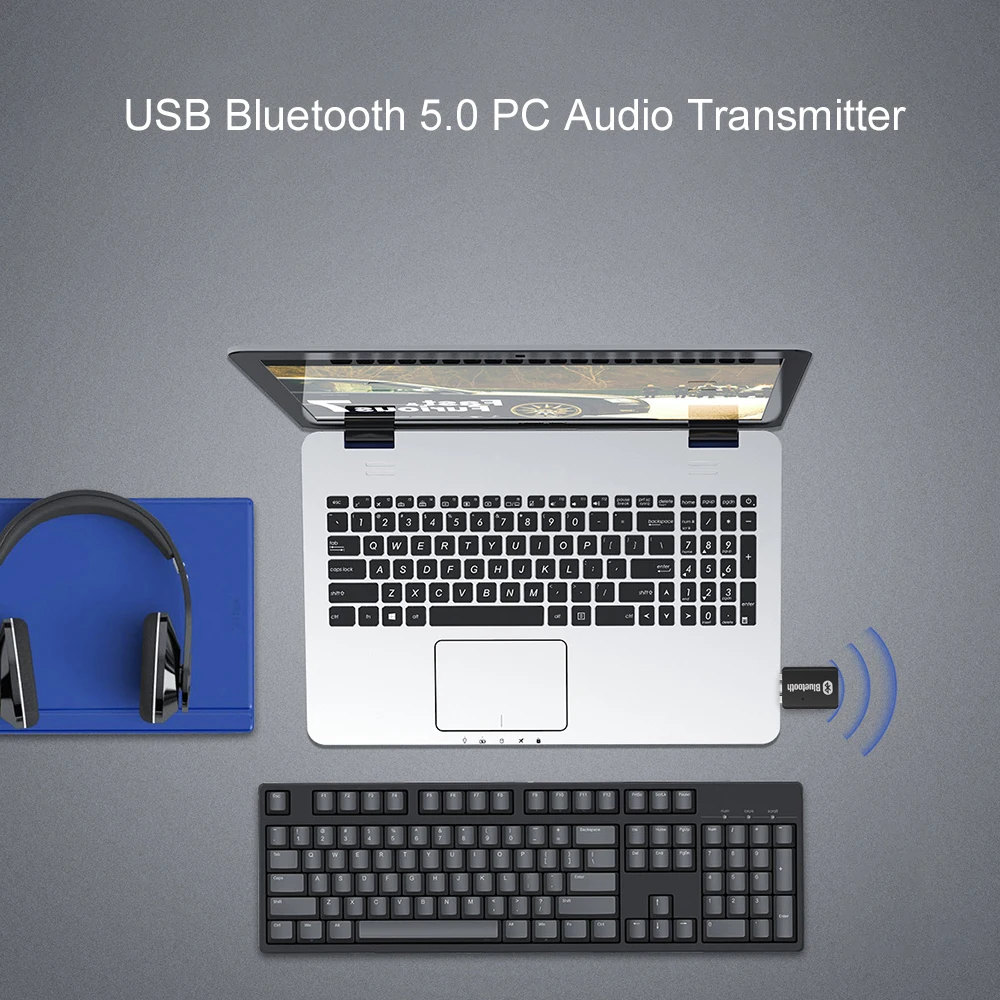 Kebidu Bluetooth 5 0 аудио передатчик мини стерео беспроводной USB адаптер для ПК