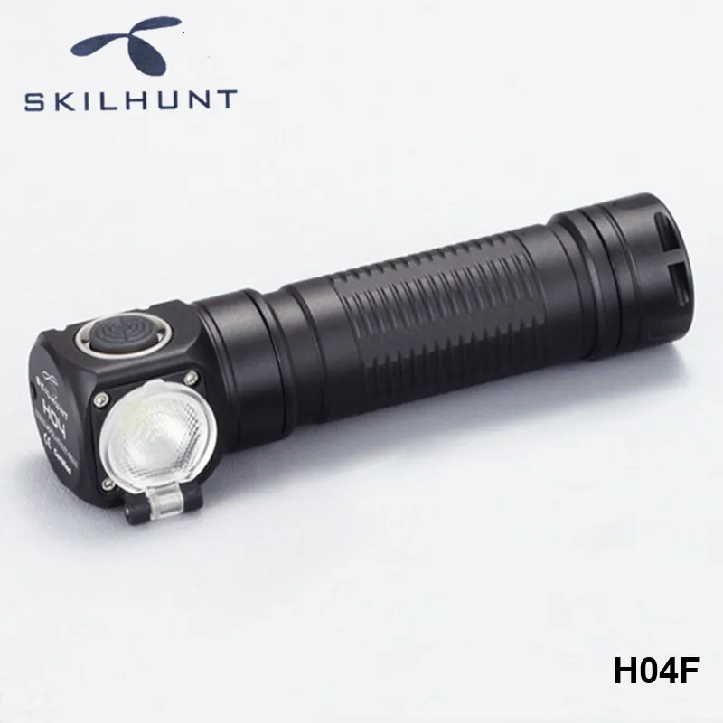 H04F Skilhunt H04 H04R H04F Cree XM-L2 светодиодный фонарь для фар два пользовательских UI RCR123 CR123A 18650 налобный фонарь с магнитом плоский хвост - Испускаемый цвет: H04F
