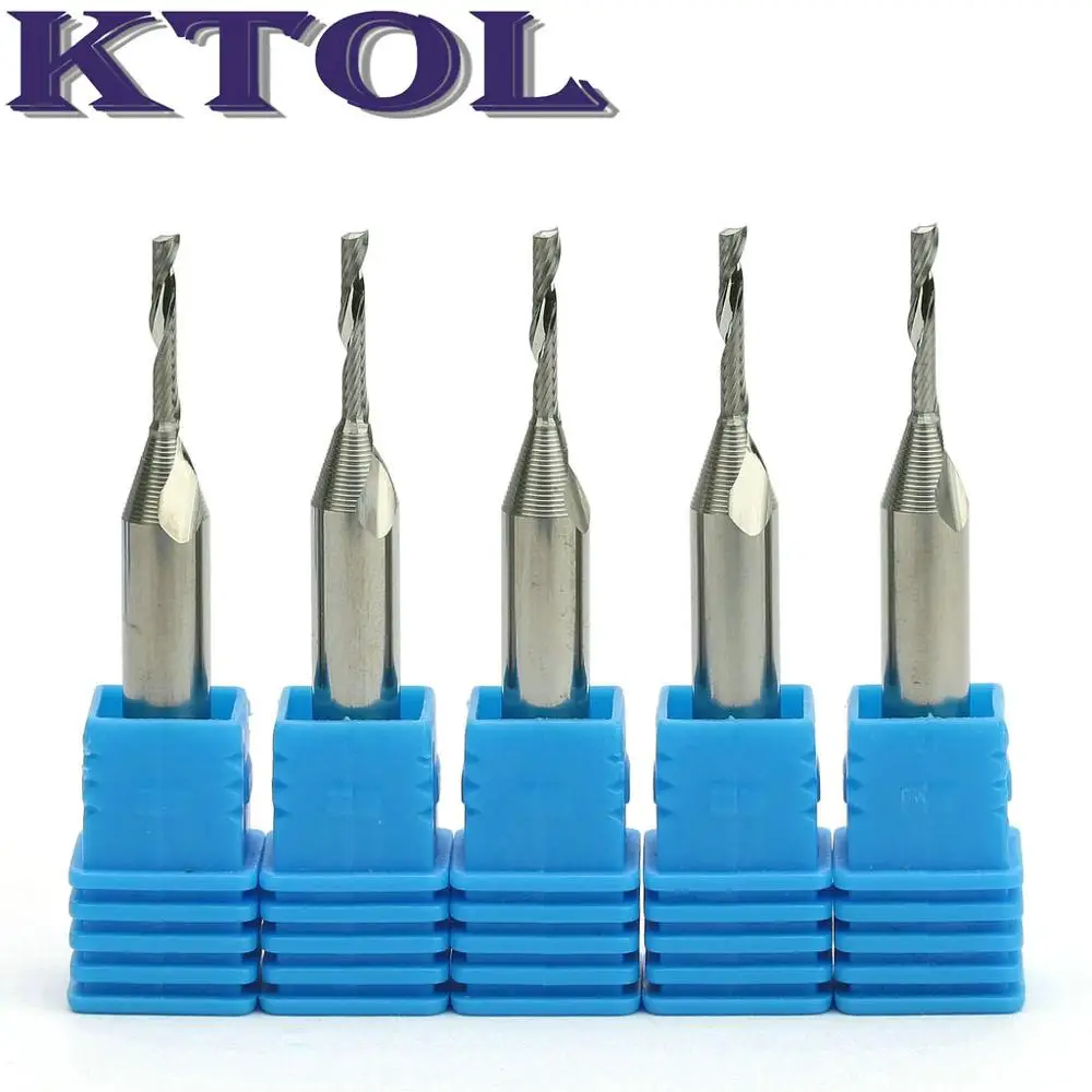 1 флейта спиральная для резки древесины акрила набор фрез из твердосплавных 6*2*12