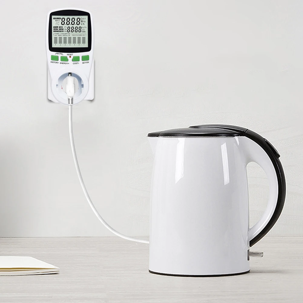 Цифровой измеритель электроэнергии анализатор напряжения и мощности с ЖК