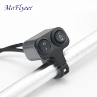 moflyeer cnc motorcycle switches on off on switch handlebar control switch for headlight high low beam fog light screw mount