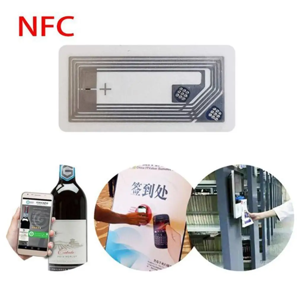 

10Pcs nfc high frequency electronic label mobile phone can read and write URL wet inlaid anti-counterfeiting 213 Label 13.56