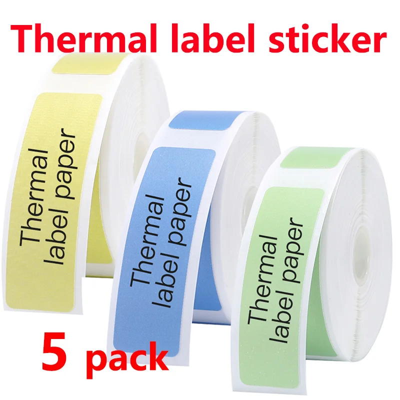 5Rolls d11 label paper thermal sticker paper phomemos self-adhesive labels rolling paper niimbot d11 thermal transfer paper