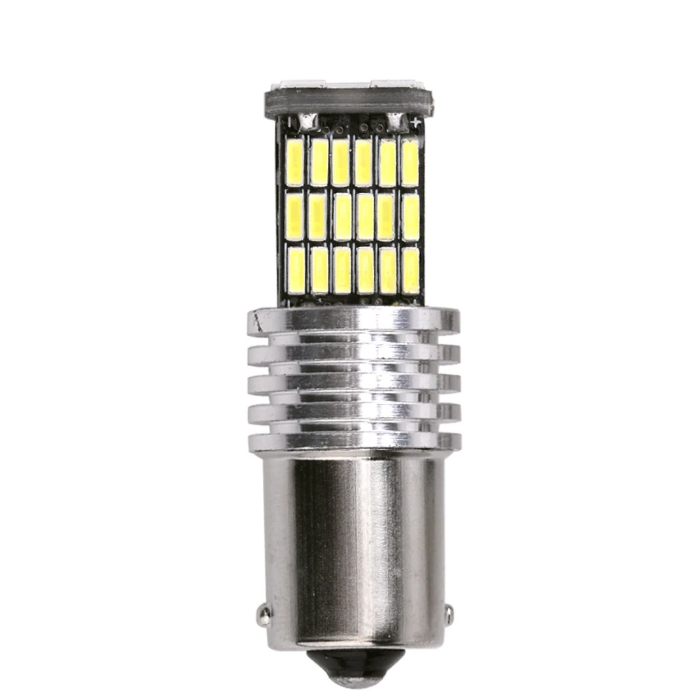 1 шт. 1156 Ba15s P21w 1157 3157 7443 Светодиодная лампа 4014 45Smd Автомобильная подсветка заднего хода Canbus поворотники