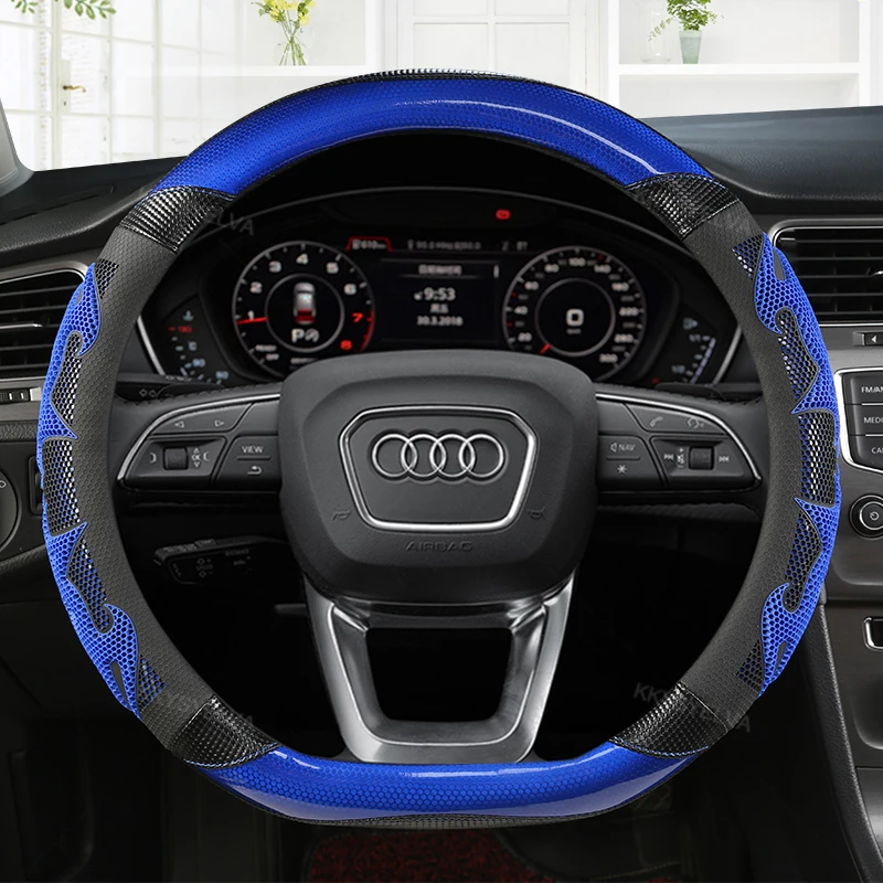 Углеродное волокно искусственная кожа не скользит для Audi A1 A3 A4L A6L Q2L Q3 Q5L Q7 A5 A7 TT