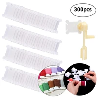 300 pcs of plastic winding card and winding device for cross stitch embroidery cotton thread craft sewing diy storage finishing