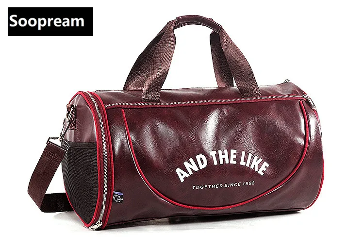 

Вместительная брендовая Дорожная Спортивная сумка из искусственной кожи, мужская дорожная деловая сумка-тоут, сумка для ноутбука, модная с...