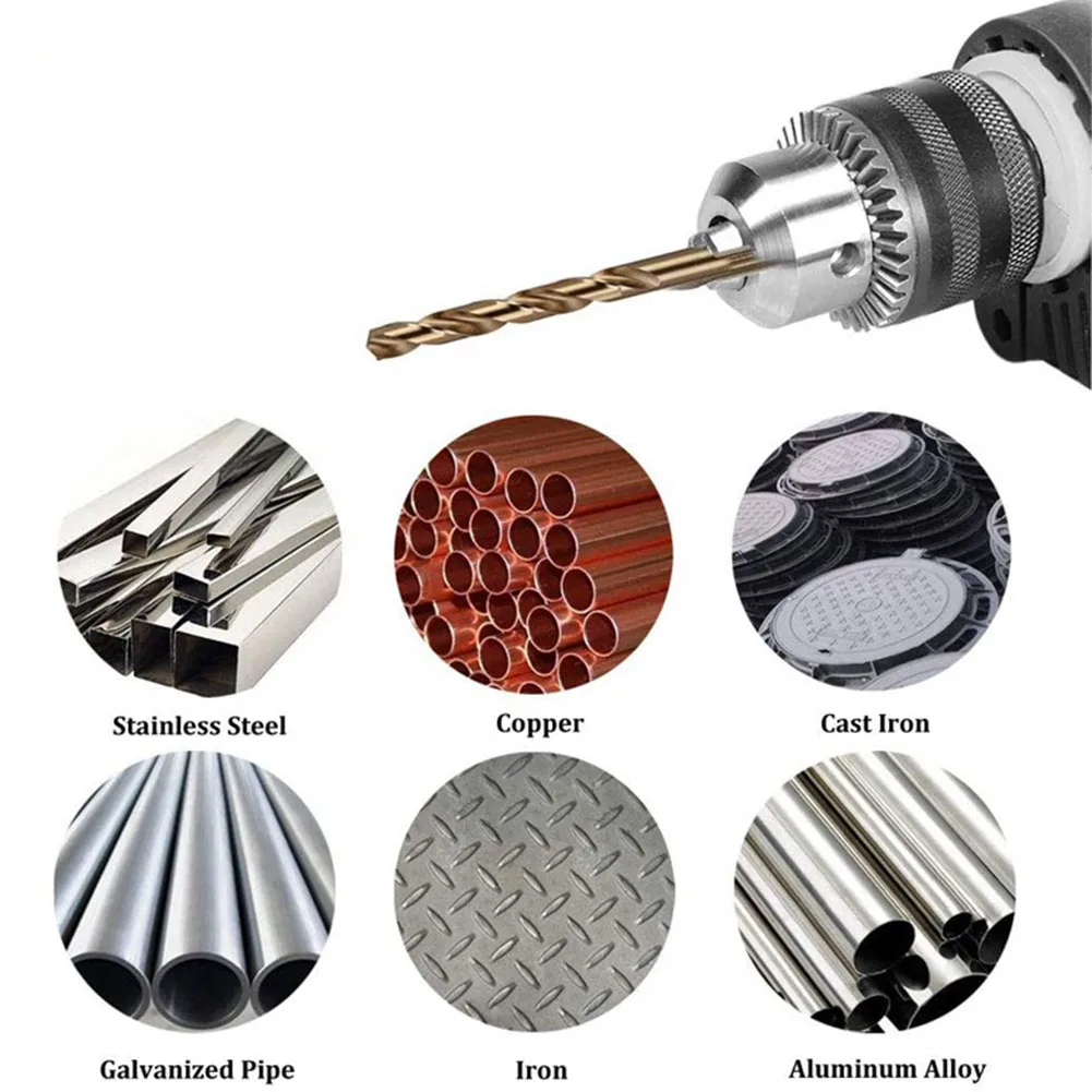 

6PCS Drill bits M35 Fully Ground High Speed Steel M35 Cobalt Drill Bit