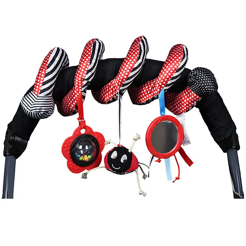 Красочная детская кроватка с божьей коровкой коляска вокруг детского зеркала