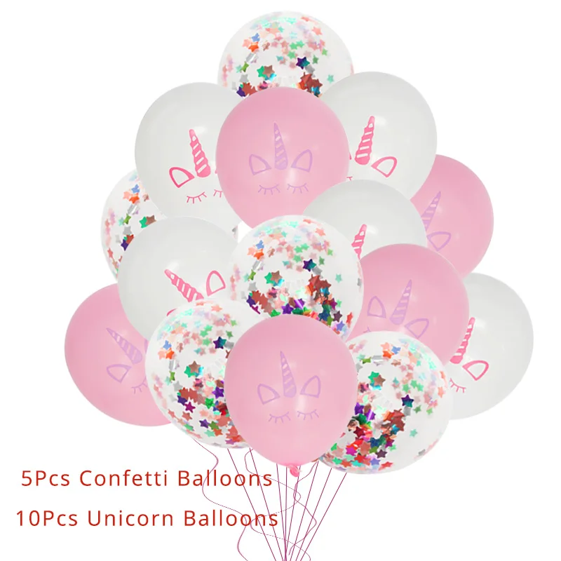 Joy-Enlife latex unicorn balloon gold confetti balloons birthday party decorations decor supplies kids baby shower | Дом и сад