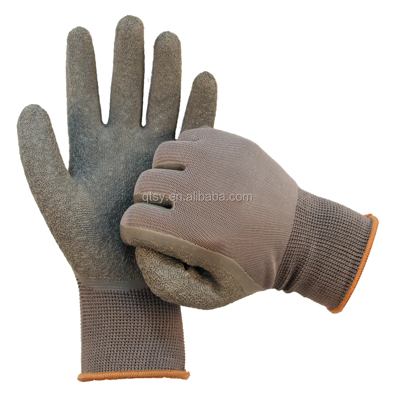 Высококачественные двухцветные защитные рабочие перчатки из латекса с