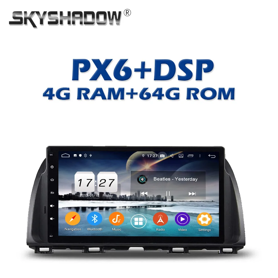 PX6 автомобильный DVD плеер DSP Android 10 0 4 Гб + 64 IPS GPS карта RDS Авто Радио WI FI Bluetooth 5 для Mazda