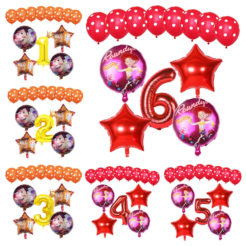 

13pcs Toy Story 4 Foil Balloons 32inch Number Globos Birthday Party Decorations Woody Buzz Lightyear Cartoon Kids Toys Supplies