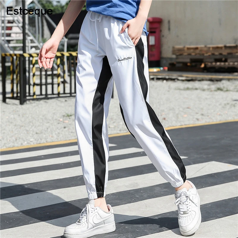 Новая мода женские хип хоп Broek 2019 высокий хвост свободные волосы книга тонкие