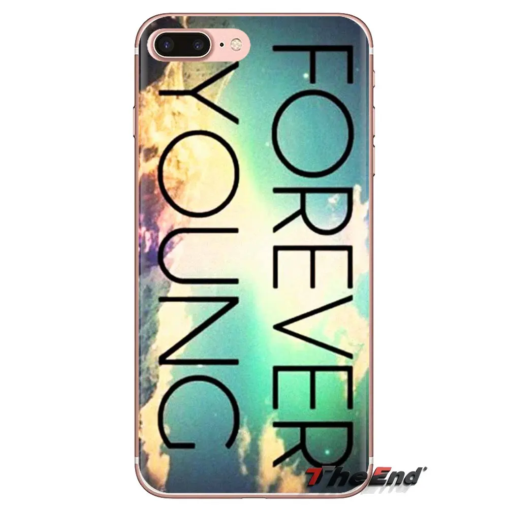 Forever Young Famous Quote For Xiaomi Redmi 4A S2 Note 3 3S 4 4X 5 Plus 6 7 6A Pro Pocophone F1 Soft Transparent Cases Covers |