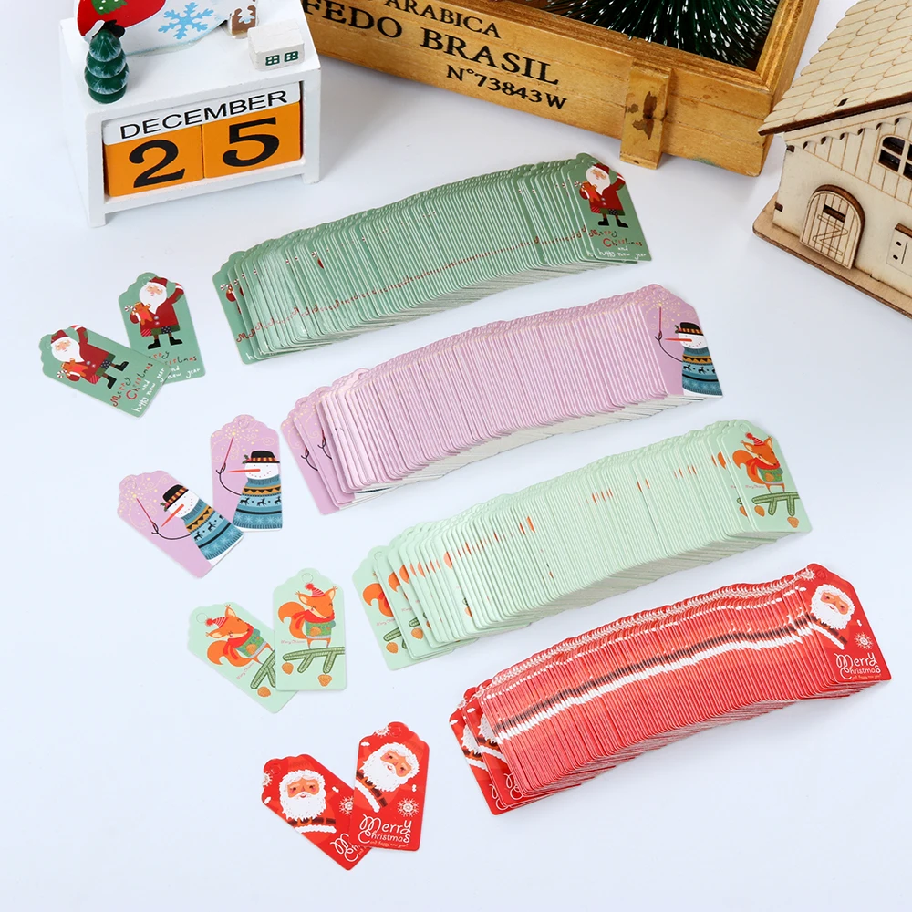 100 шт. крафтовые бирки сделай сам наклейки на День святого Валентина бумажные для