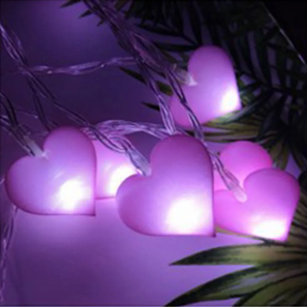 

LED String Lights Fairy Love Heart Shaped LED Girls Bedroom Romantic Decor Home Wedding Holiday Pink Girl Romantic Fairy Lights