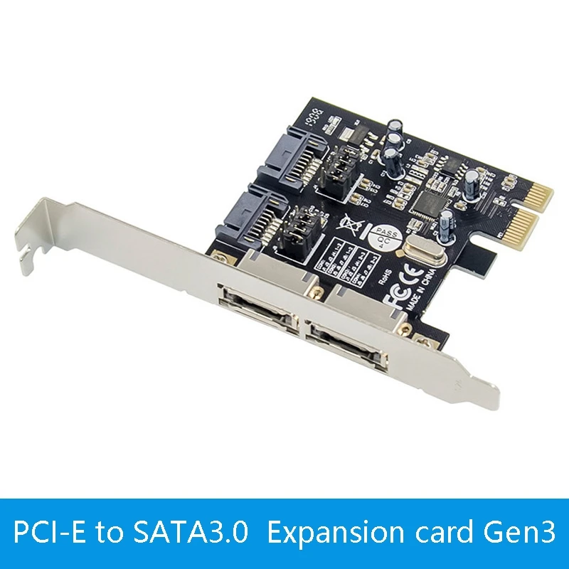 

PCI-E на SATA3.0 переходная карта адаптера ASM1061 PCIE SATA3.0 карты расширения 6 Гбит/с для SSD Системы загрузки