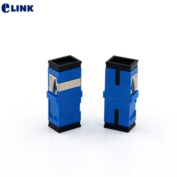 

50pcs SC UPC simplex adapter fiber optic adapter no flange blue ftth coupler SM free shipping SC connector flangeless IL<0.2dB