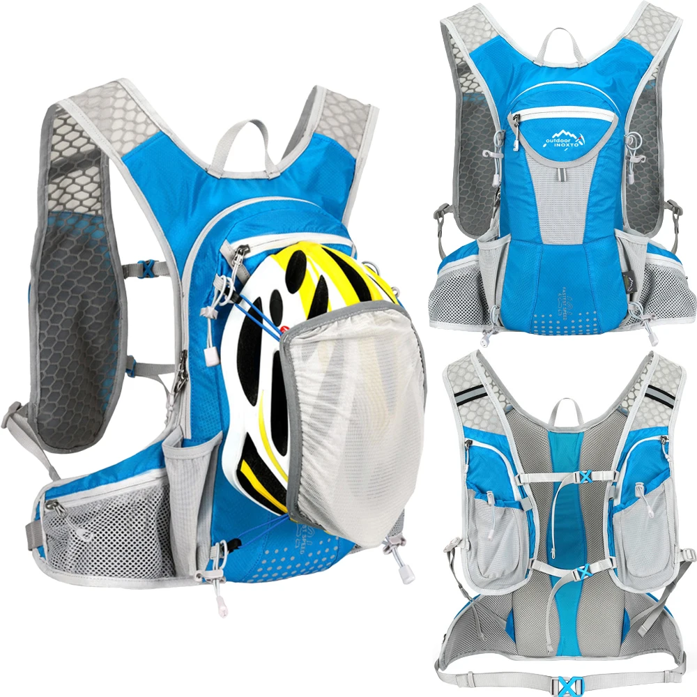 

12L Outdoor Sport Cycling Camping Water Bag Helmet Storage Hydration Backpack UltraLight Hiking Bike Ride Pack Bladder Knapsack
