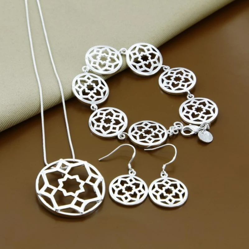 

Комплект из колье, браслета и серег, из серебра 925 пробы