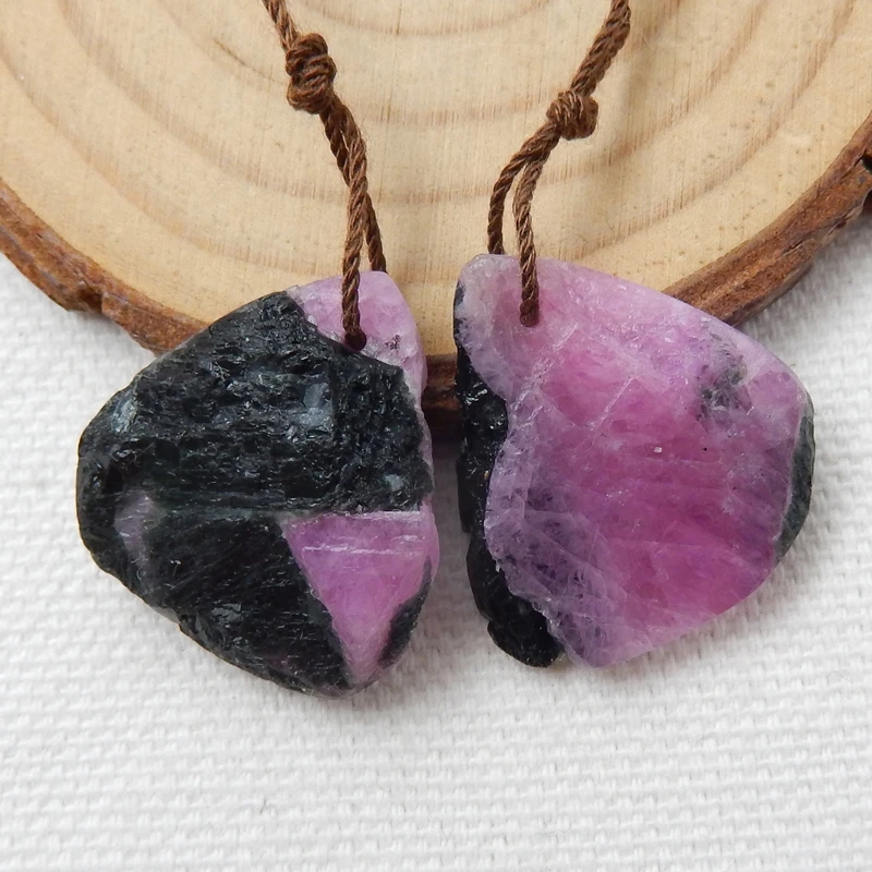 Натуральный драгоценный камень серпантин Рубин Самоцветы самородок серьги из