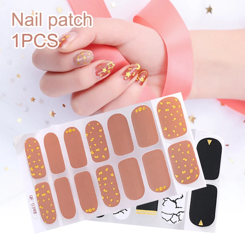 

2021 3D Metal Nail Sticker Full Wraps Waterproof Sweatproof Long Lasting Nail Patch FRE-Drop