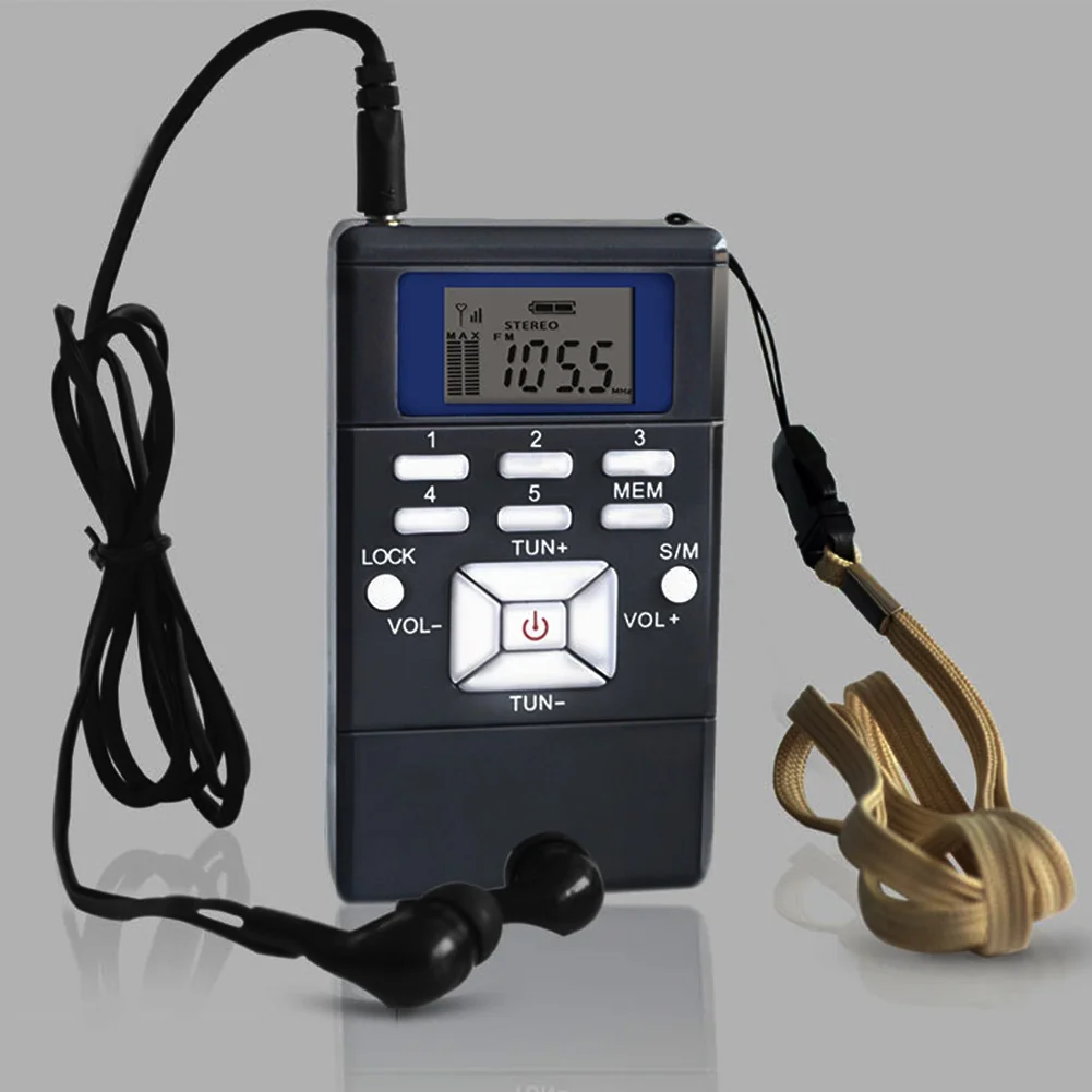 Наушники мини динамик FM ЖК дисплей однополосный музыкальный плеер радио