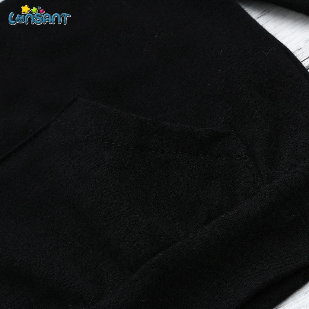 LONSANT весенне осенняя одежда для малышей хлопковая толстовка с капюшоном