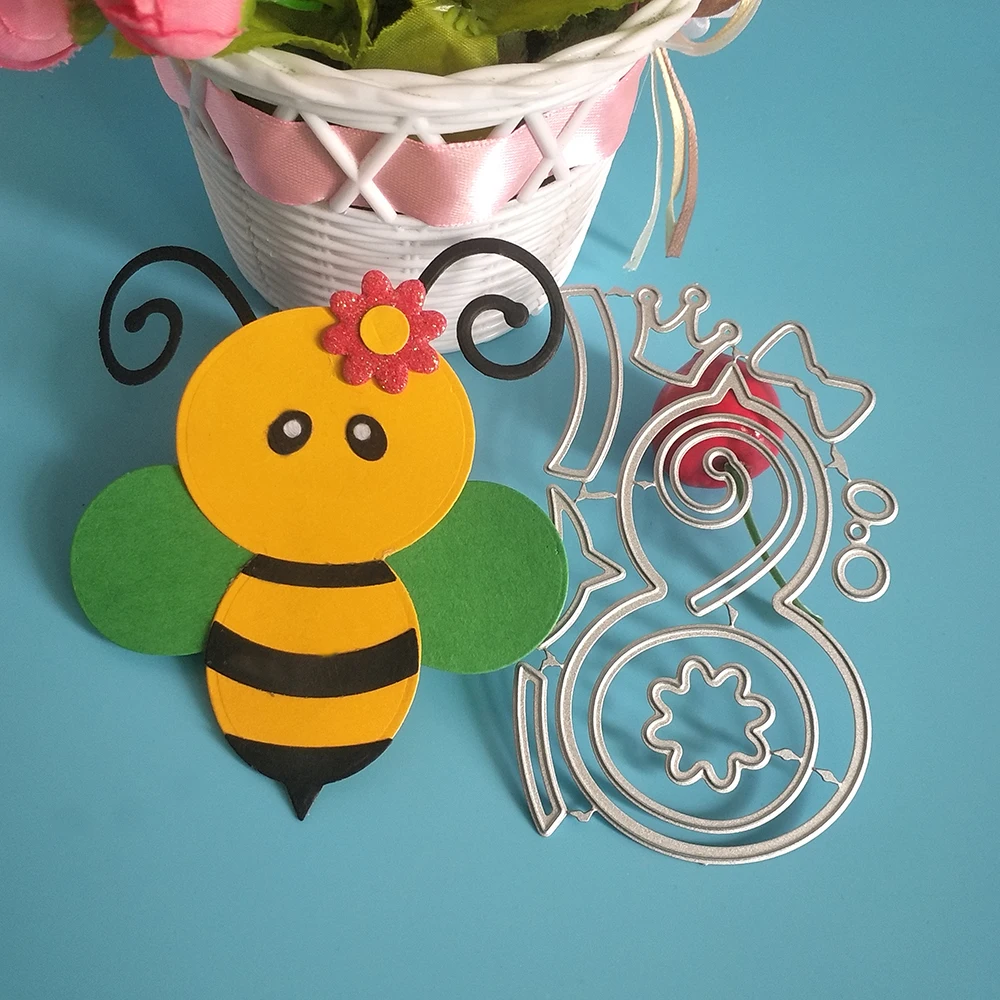 Новые металлические Вырубные штампы в виде пчелы с короной - Цена: 162.33