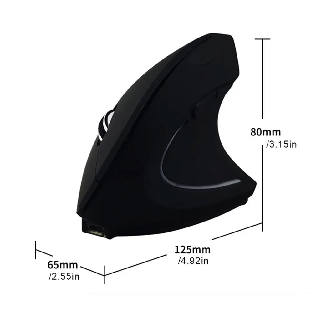Беспроводная Вертикальная мышь для зарядки левая Ручная вертикальная