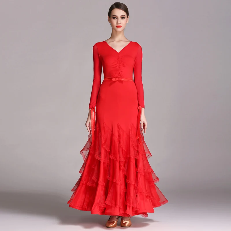 

Black Ballroom Dance Dresses Standard Ballroom Dancing Clothes Competition Standard Dance Dress Waltz Modern Dance Dress Foxtrot