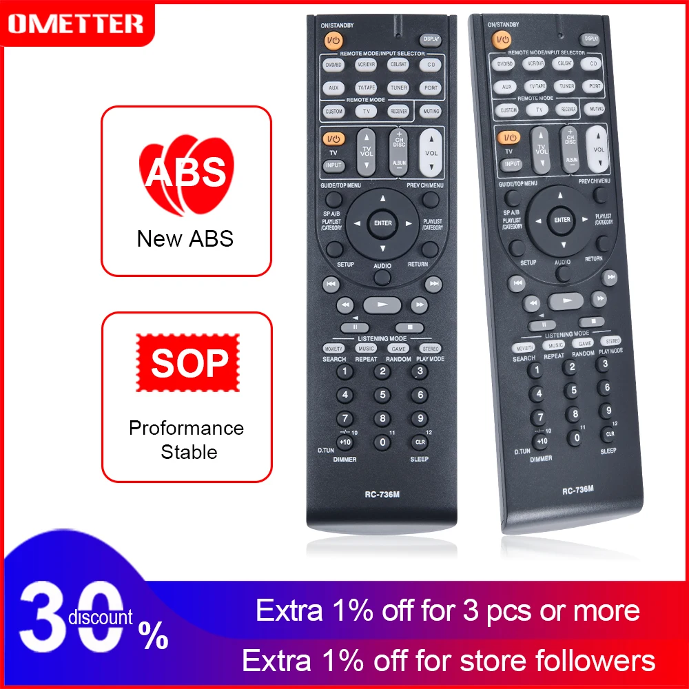

NEW remote control RC-736M For ONKYO Receiver RC-836M RC-865M RC-896M RC-762M RC-764M RC-810M