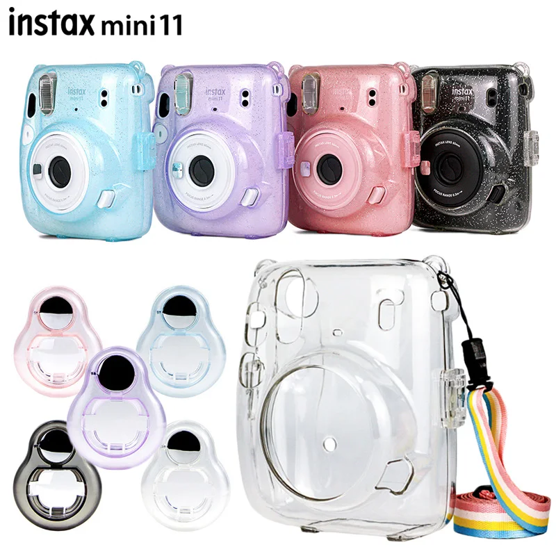 Для камеры моментальной печати Fujifilm Instax Mini 11 прозрачный блеск из ПВХ Жесткий