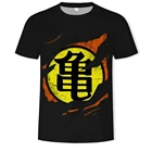 Футболка мужская повседневная с 3D-принтом, модный топ в японском стиле аниме Саян Гоку, большой размер, лето 2021