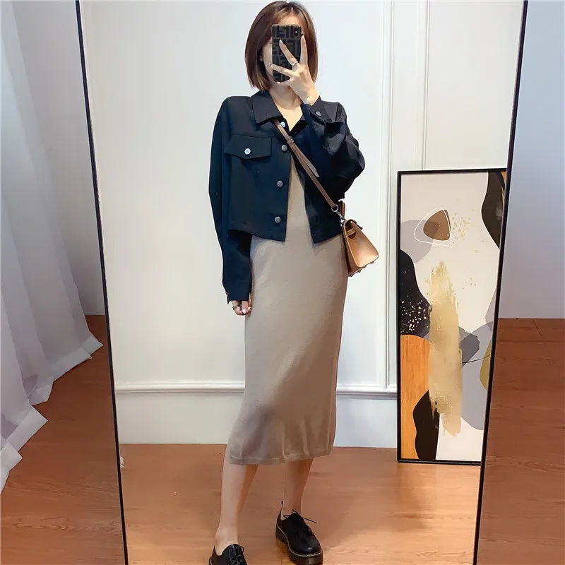 

2020 New Western Style Is Tall and Thin Loose Profile Casual Short Coat Autumn Girl