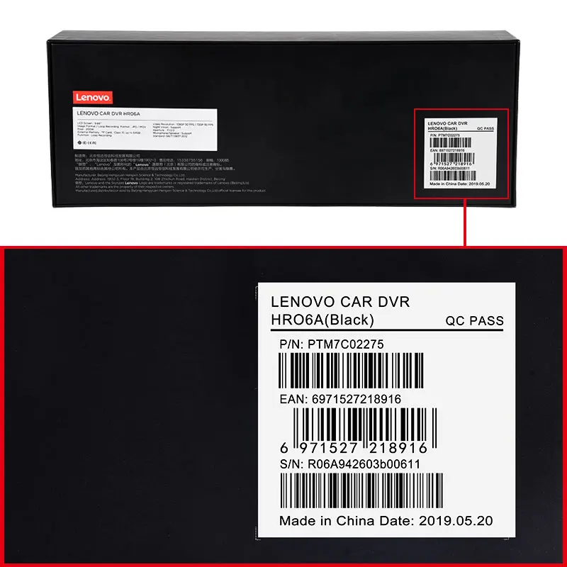 10 '' lenovo потоковый медиа Автомобильный видеорегистратор зеркало заднего вида с 16 ГБ TF картой Dash Cam HD ips сенсорный экран камера ночного видения