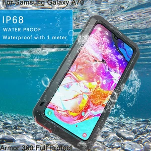waterproof for samsung a70 case armor 360 full protect for samsung galaxy a70s aluminum silicone phone cases cover coque capa free global shipping