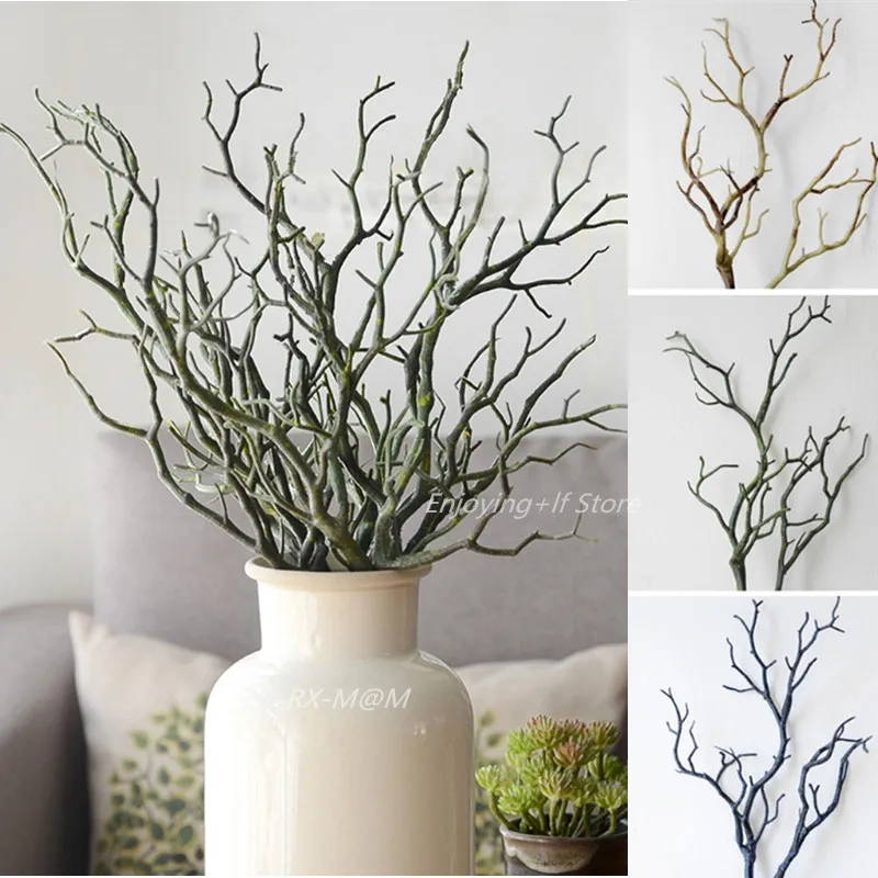 1 шт. 36 см сухая искусственная листва растения ветка Свадебные домашней церкви
