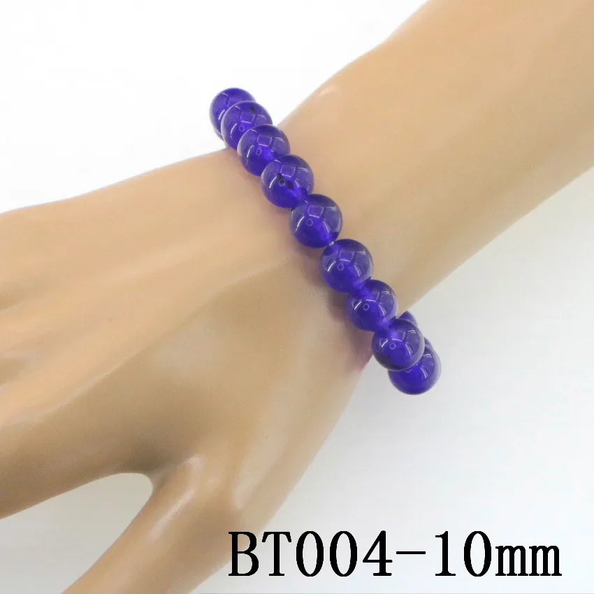 Модный натуральный камень нефрит аметиста 6-12 мм Круглый браслет из бисера