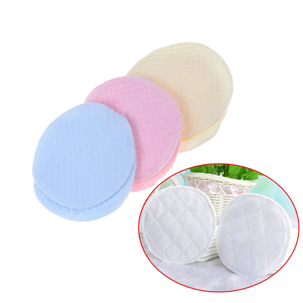 

Hot! 6Pcs Reusable Washable Soft Cotton Absorbent Mom Mother Baby Breast Feeding Nursing Pads Bra Inserts Supplies Random color