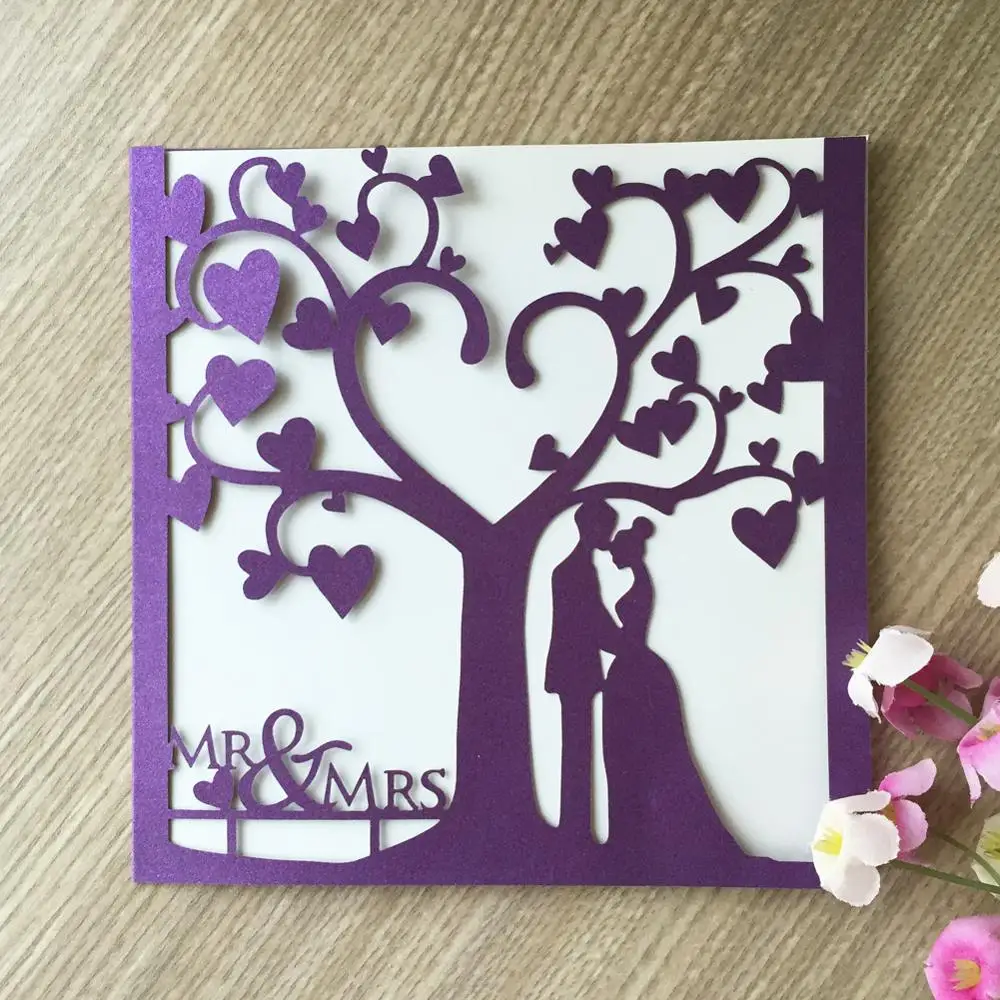 Свадебное приглашение г-н и миссис 100 шт. бумажные жемчужины 2020 для романтических