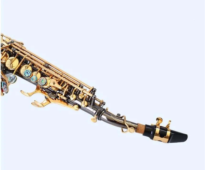 Brass Black Nickel Gold Key Carve Pattern Bb Bend Althorn Soprano Saxophone Abalone Button Buttons Wind Instrument With Case | Спорт и