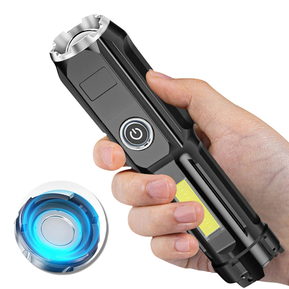 

XPG+COB LED COB Flashlights Super Bright USB Rechargeable Torch Night Work Flashlight Lantern for Outdoor Camping Hiking Fishing