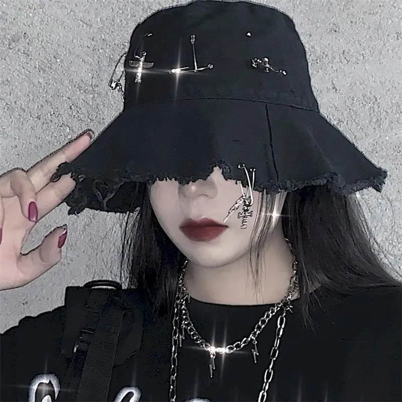 

ins Harajuku black fisherman bucket hat women 2020 summer women hats Korean style fashion casual preppy solid young caps