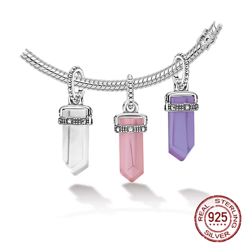 

100% Real 925 Sterling Silver Infinite 3 Color Tight Sword Pendant Gift Pink Charms Fit Original Brand Silver Jewelry Women