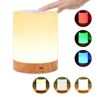3 level usb rechargeable touch control night light led rgb table lamp atmosphere dimmable for home d%c3%a9cor bedroom beside office