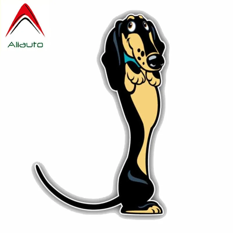 Забавная мотоциклетная наклейка Aliauto на автомобиль Такса порода собак